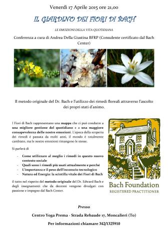 Conferenza Fiori di Bach 17 aprile 2015